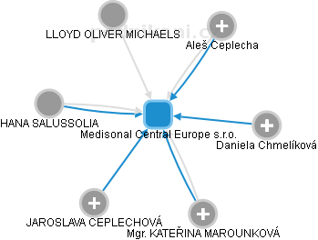 Medisonal Central Europe s.r.o. - obrázek vizuálního zobrazení vztahů obchodního rejstříku