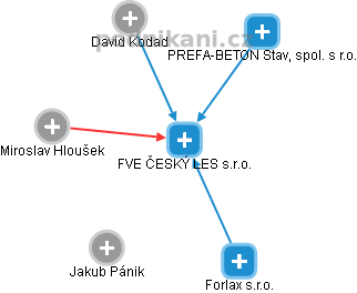 FVE ČESKÝ LES s.r.o. - obrázek vizuálního zobrazení vztahů obchodního rejstříku