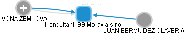 Koncultanti BB Moravia s.r.o. - obrázek vizuálního zobrazení vztahů obchodního rejstříku