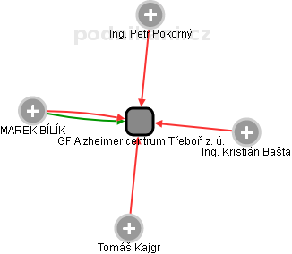 IGF Alzheimer centrum Třeboň z. ú. - obrázek vizuálního zobrazení vztahů obchodního rejstříku
