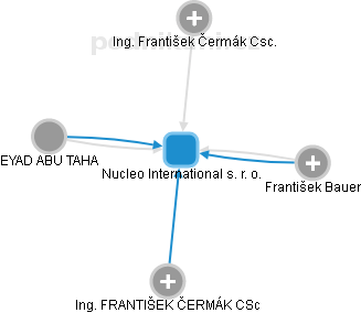 Nucleo International s. r. o. - obrázek vizuálního zobrazení vztahů obchodního rejstříku