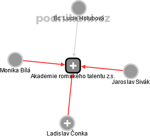 Akademie romského talentu z.s. - obrázek vizuálního zobrazení vztahů obchodního rejstříku