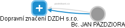 Dopravní značení DZDH s.r.o. - obrázek vizuálního zobrazení vztahů obchodního rejstříku