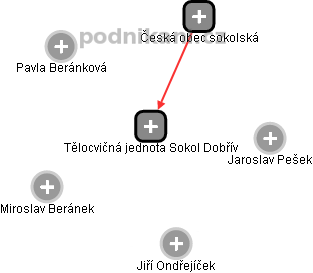 Tělocvičná jednota Sokol Dobřív - obrázek vizuálního zobrazení vztahů obchodního rejstříku