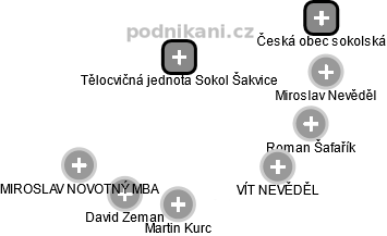 Tělocvičná jednota Sokol Šakvice - obrázek vizuálního zobrazení vztahů obchodního rejstříku