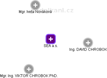 SEA a.s. - obrázek vizuálního zobrazení vztahů obchodního rejstříku