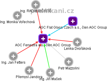 AGC Fenestra a.s., člen AGC Group - obrázek vizuálního zobrazení vztahů obchodního rejstříku