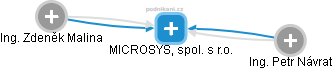 MICROSYS, spol. s r.o. - obrázek vizuálního zobrazení vztahů obchodního rejstříku