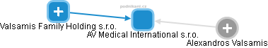 AV Medical International s.r.o. - obrázek vizuálního zobrazení vztahů obchodního rejstříku