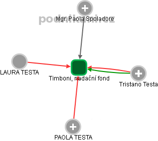 Timboni, nadační fond - obrázek vizuálního zobrazení vztahů obchodního rejstříku