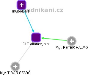 DLT Aliance, a.s. - obrázek vizuálního zobrazení vztahů obchodního rejstříku