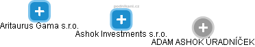 Ashok Investments s.r.o. - obrázek vizuálního zobrazení vztahů obchodního rejstříku
