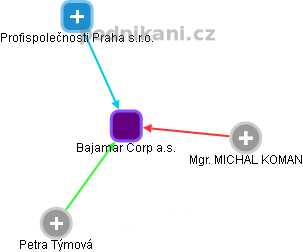Bajamar Corp a.s. - obrázek vizuálního zobrazení vztahů obchodního rejstříku