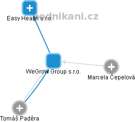 WeGrow Group s.r.o. - obrázek vizuálního zobrazení vztahů obchodního rejstříku