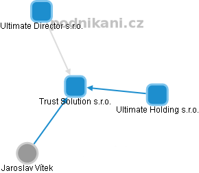 Trust Solution s.r.o. - obrázek vizuálního zobrazení vztahů obchodního rejstříku