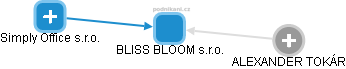 BLISS BLOOM s.r.o. - obrázek vizuálního zobrazení vztahů obchodního rejstříku