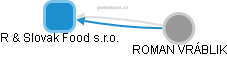 R & Slovak Food s.r.o. - obrázek vizuálního zobrazení vztahů obchodního rejstříku