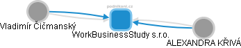 WorkBusinessStudy s.r.o. - obrázek vizuálního zobrazení vztahů obchodního rejstříku