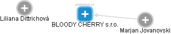 BLOODY CHERRY s.r.o. - obrázek vizuálního zobrazení vztahů obchodního rejstříku