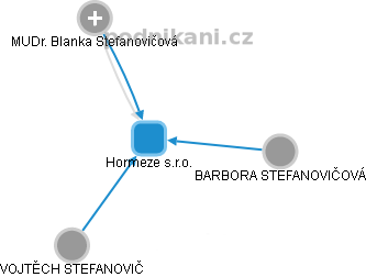Hormeze s.r.o. - obrázek vizuálního zobrazení vztahů obchodního rejstříku