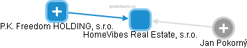 HomeVibes Real Estate, s.r.o. - obrázek vizuálního zobrazení vztahů obchodního rejstříku