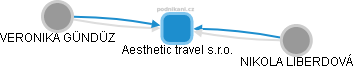 Aesthetic travel s.r.o. - obrázek vizuálního zobrazení vztahů obchodního rejstříku