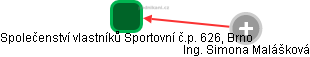 Společenství vlastníků Sportovní č.p. 626, Brno - obrázek vizuálního zobrazení vztahů obchodního rejstříku