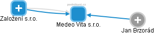 Medeo Vita s.r.o. - obrázek vizuálního zobrazení vztahů obchodního rejstříku