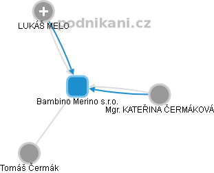 Bambino Merino s.r.o. - obrázek vizuálního zobrazení vztahů obchodního rejstříku