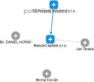 MakuleCapitale s.r.o. - obrázek vizuálního zobrazení vztahů obchodního rejstříku