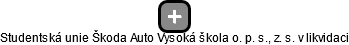 Studentská unie Škoda Auto Vysoká škola o. p. s., z. s. v likvidaci - obrázek vizuálního zobrazení vztahů obchodního rejstříku