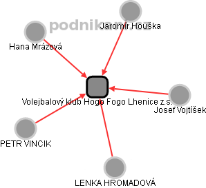 Volejbalový klub Hogo Fogo Lhenice z.s. - obrázek vizuálního zobrazení vztahů obchodního rejstříku