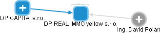 DP REAL IMMO yellow s.r.o. - obrázek vizuálního zobrazení vztahů obchodního rejstříku