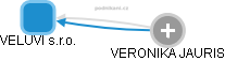 VELUVI s.r.o. - obrázek vizuálního zobrazení vztahů obchodního rejstříku