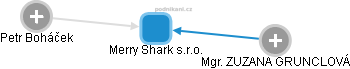Merry Shark s.r.o. - obrázek vizuálního zobrazení vztahů obchodního rejstříku