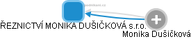 ŘEZNICTVÍ MONIKA DUŠIČKOVÁ s.r.o. - obrázek vizuálního zobrazení vztahů obchodního rejstříku