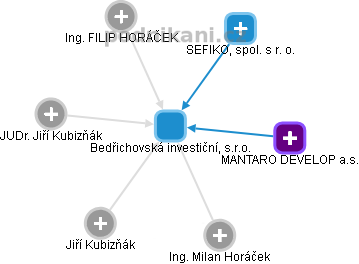 Bedřichovská investiční, s.r.o. - obrázek vizuálního zobrazení vztahů obchodního rejstříku