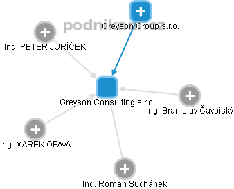 Greyson Consulting s.r.o. - obrázek vizuálního zobrazení vztahů obchodního rejstříku