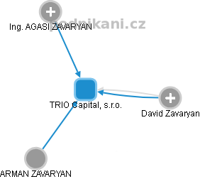 TRIO Capital, s.r.o. - obrázek vizuálního zobrazení vztahů obchodního rejstříku