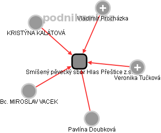 Smíšený pěvecký sbor Hlas Přeštice z.s. - obrázek vizuálního zobrazení vztahů obchodního rejstříku