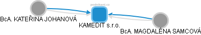 KAMEDIT s.r.o. - obrázek vizuálního zobrazení vztahů obchodního rejstříku