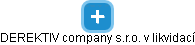 DEREKTIV company s.r.o. v likvidací - obrázek vizuálního zobrazení vztahů obchodního rejstříku