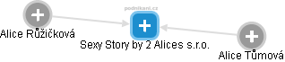 Sexy Story by 2 Alices s.r.o. - obrázek vizuálního zobrazení vztahů obchodního rejstříku