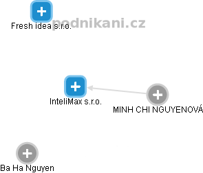 InteliMax s.r.o. - obrázek vizuálního zobrazení vztahů obchodního rejstříku