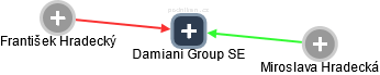 Damiani Group SE - obrázek vizuálního zobrazení vztahů obchodního rejstříku