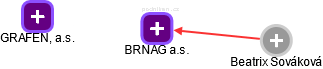 BRNAG a.s. - obrázek vizuálního zobrazení vztahů obchodního rejstříku