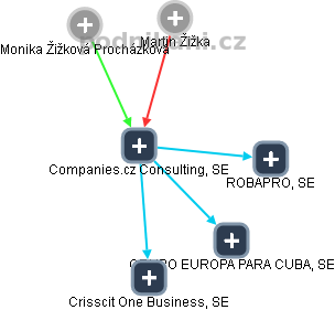 Companies.cz Consulting, SE - obrázek vizuálního zobrazení vztahů obchodního rejstříku