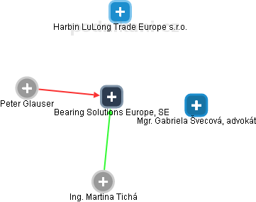 Bearing Solutions Europe, SE - obrázek vizuálního zobrazení vztahů obchodního rejstříku