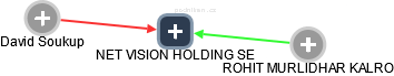 NET VISION HOLDING SE - obrázek vizuálního zobrazení vztahů obchodního rejstříku