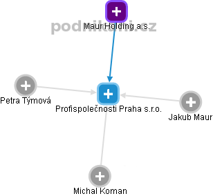 Profispolečnosti Praha s.r.o. - obrázek vizuálního zobrazení vztahů obchodního rejstříku